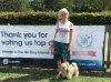 Martine and Tiger Lily, having just arrived off the Eurotunnel at Folkestone, on their journey from Torrox Costa in Málaga, S.Spain to London.